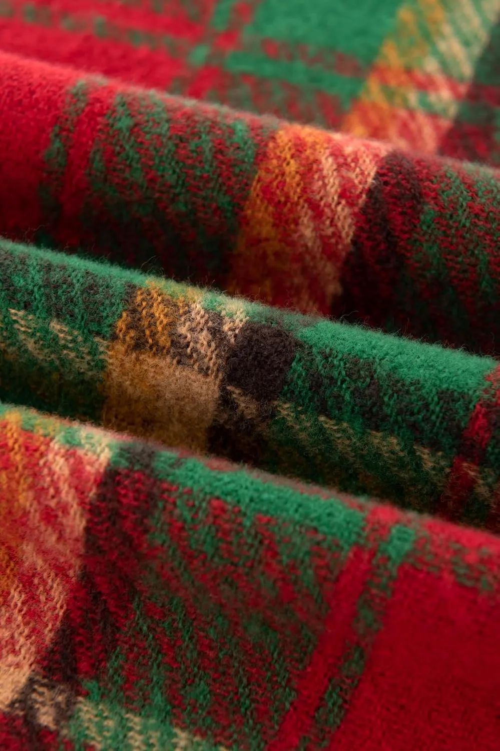Alidamo Winter Scarf Cashmere Feel Wool Tassel Pashmina Shawl Soft Scarves Tie-dyed& Plaid Solid Colors