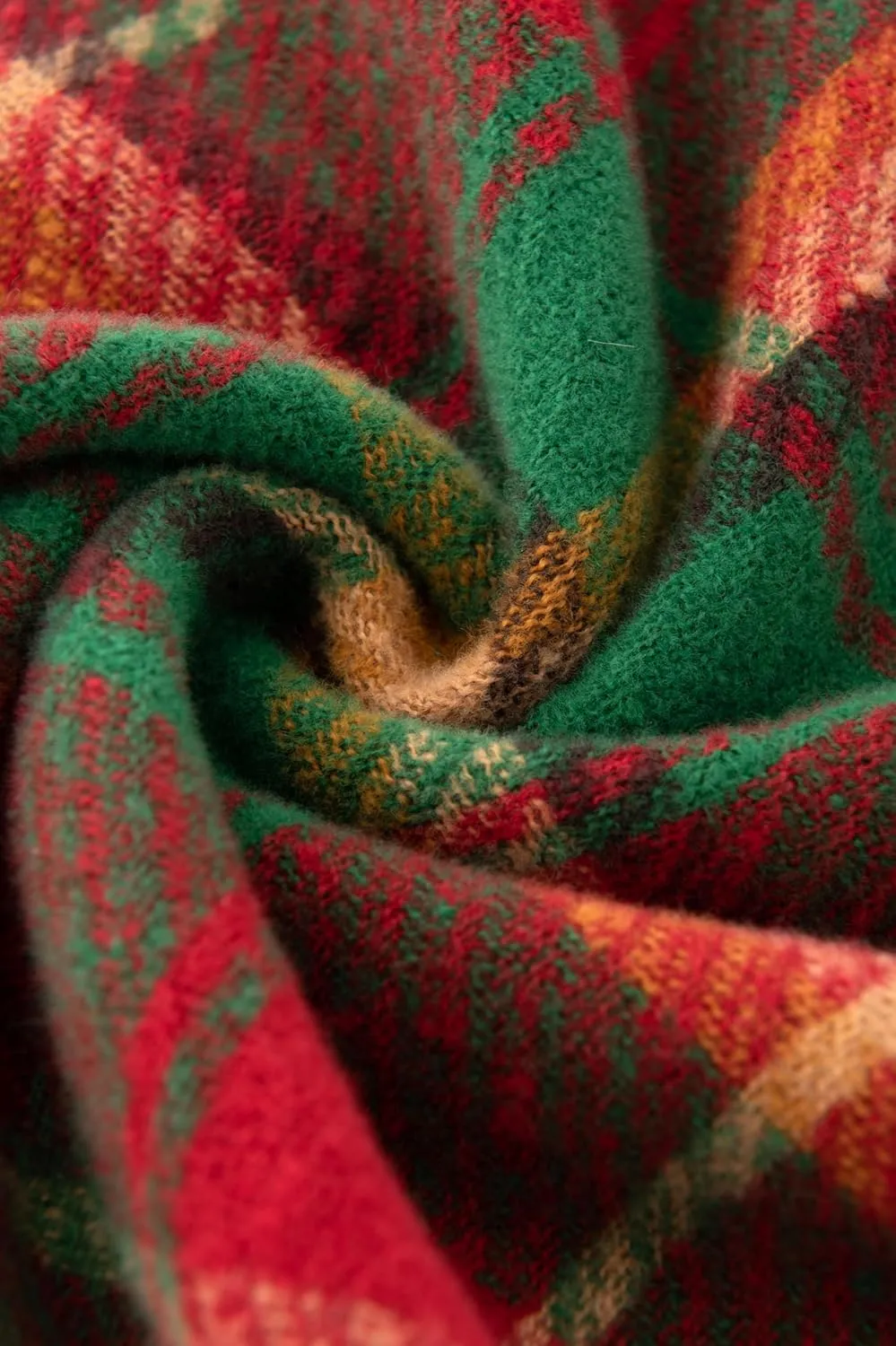 Alidamo Winter Scarf Cashmere Feel Wool Tassel Pashmina Shawl Soft Scarves Tie-dyed& Plaid Solid Colors