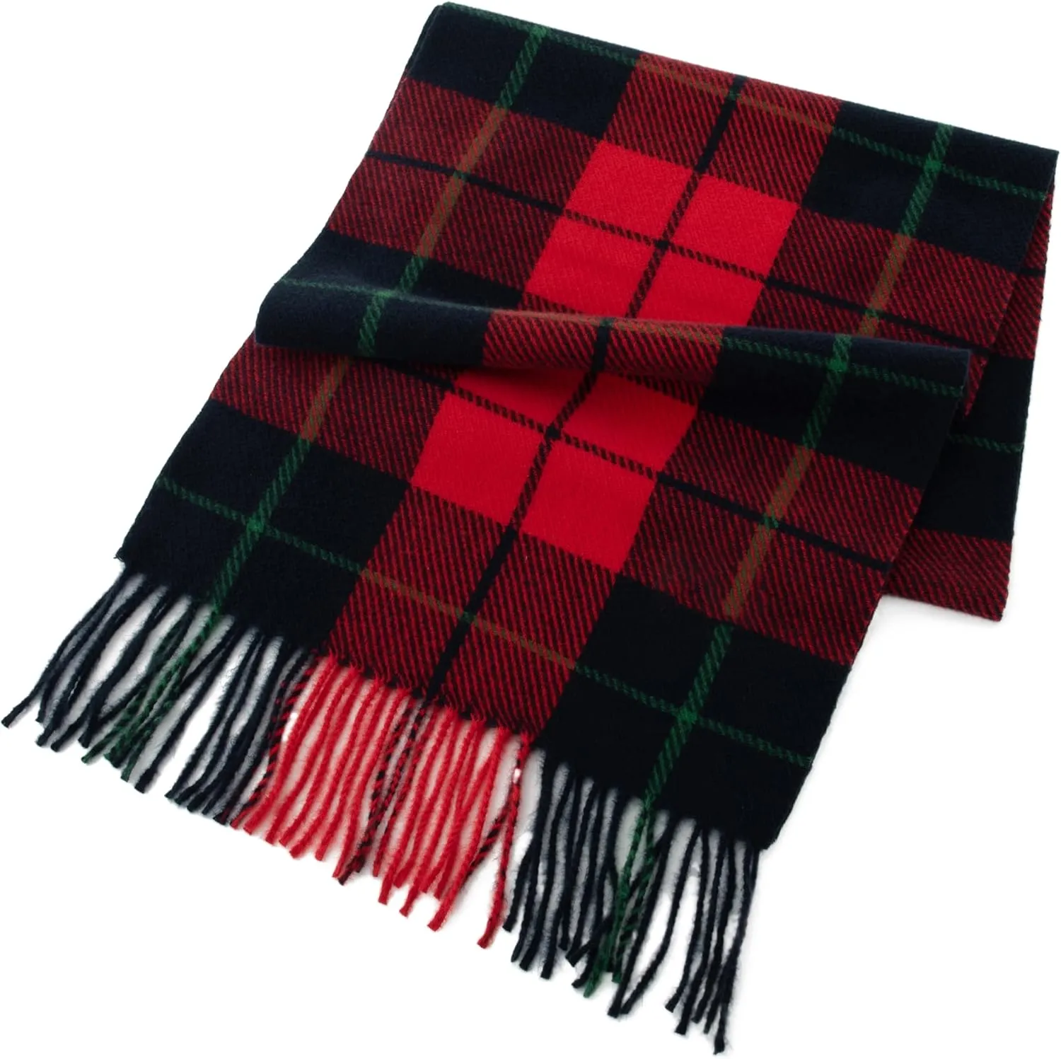 Alidamo Winter Scarf Cashmere Feel Wool Tassel Pashmina Shawl Soft Scarves Tie-dyed& Plaid Solid Colors