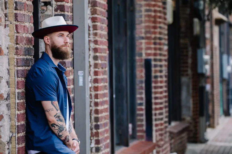 Biltmore Metro Toyo Straw Fedora with Accent Underbrim