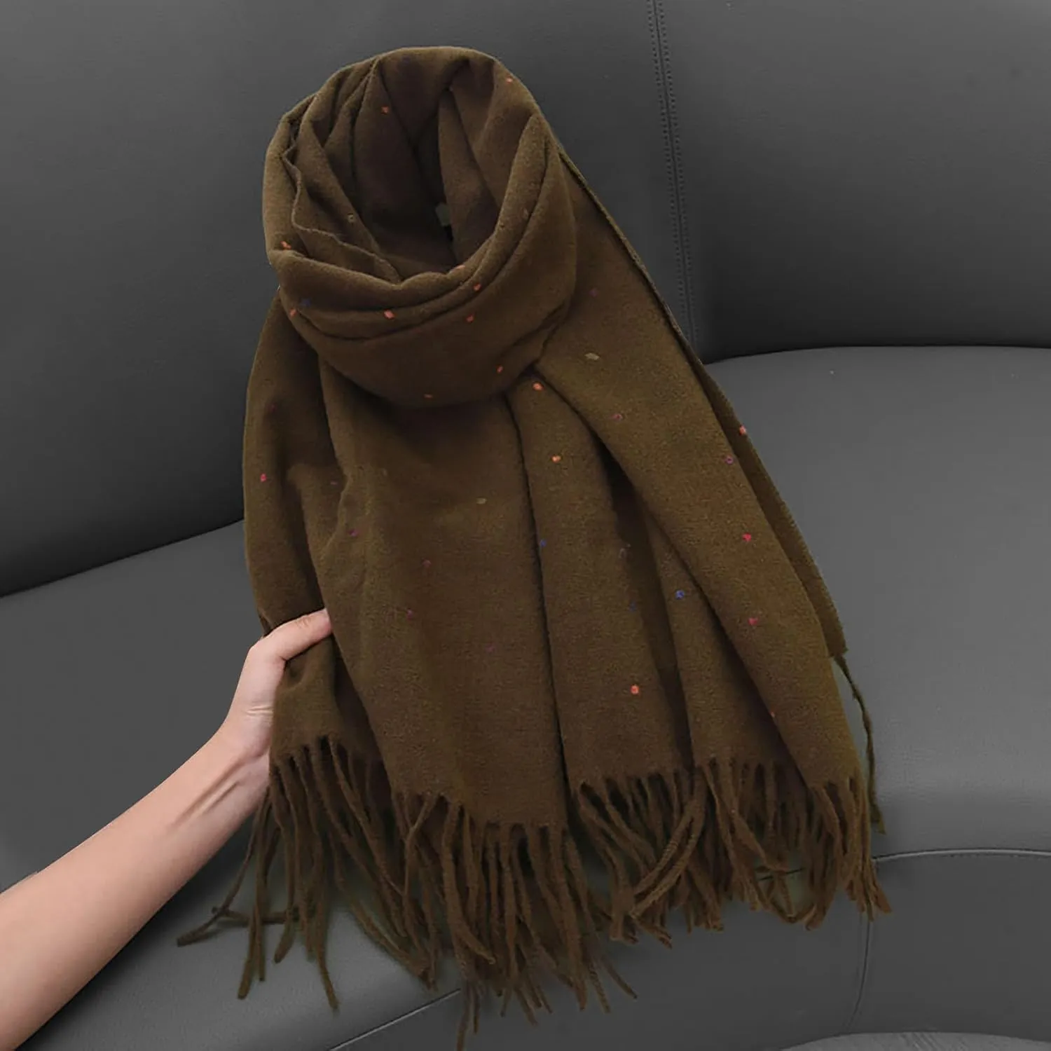 Blanket Scarf Winter Warm Scarfs Women Cashmere Feel Lightweight Soft Oversized Stylish Tartan Scarves Shawl Wraps