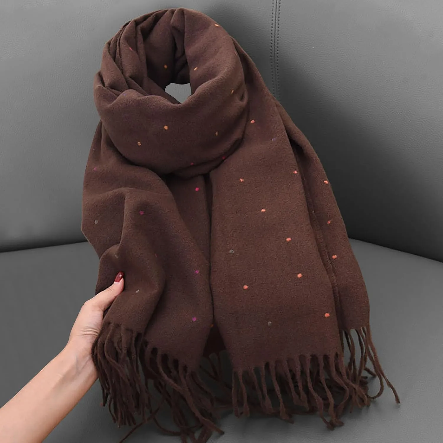 Blanket Scarf Winter Warm Scarfs Women Cashmere Feel Lightweight Soft Oversized Stylish Tartan Scarves Shawl Wraps