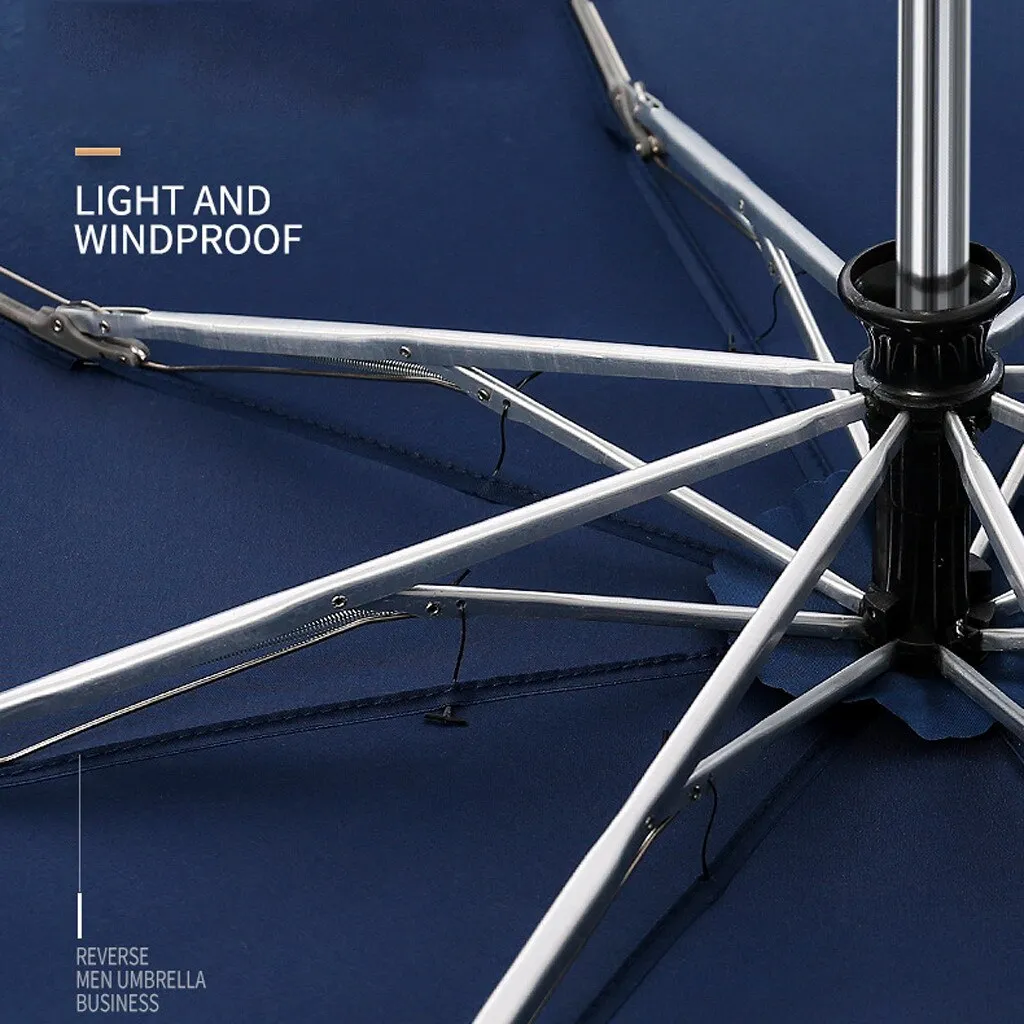 Foldable Reversible Automatic Umbrella Reflective Strips