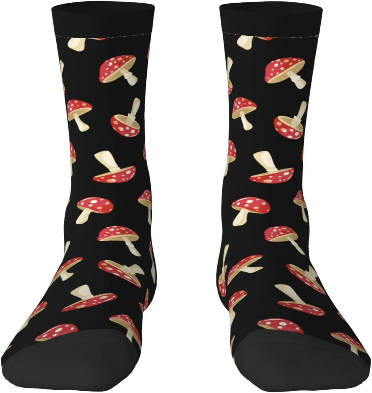 Funny Crew Mushroom Socks For Mushroom Lover, Cute Mushroom Printed Casual Novelty Sock Mushroom Gifts For Men Women