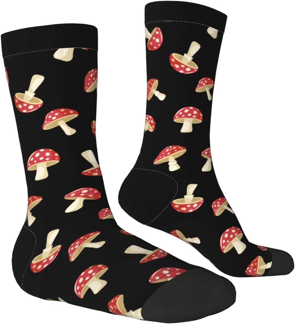 Funny Crew Mushroom Socks For Mushroom Lover, Cute Mushroom Printed Casual Novelty Sock Mushroom Gifts For Men Women