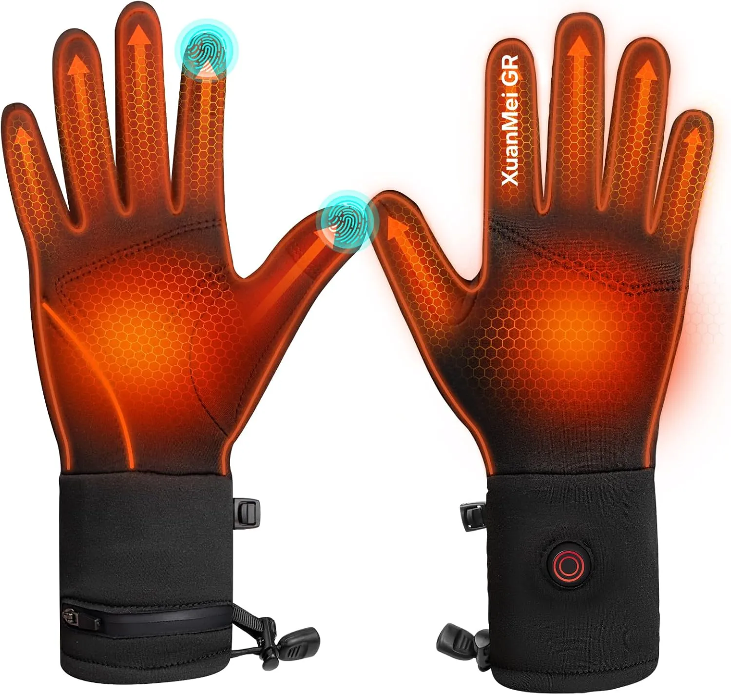 Heated Gloves Liners for Men Women Rechargeable Battery Powered Gloves for Indoor Running Typing Driving Daily Activities