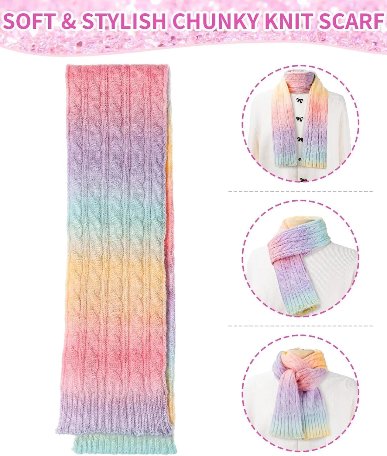 Kids Winter Hat Scarf Gloves Set, Girl Boy Toddler 8% Wool Warm Fleece Beanie Knit Neck Scarf Mittens Children Valentine Gift