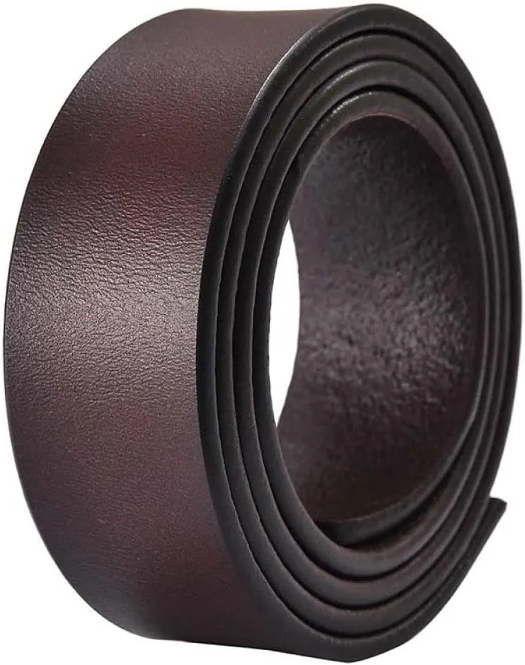 leather No Buckle 3.5cm Wide Real Genuine Leather Belt Without Automatic Buckle Strap Belts Men