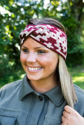 L.I.B. New York Moab Valley Knit Headwrap, Burgundy