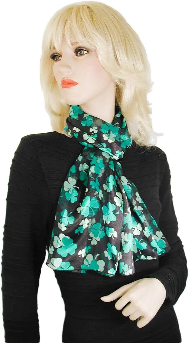 Light and Bright Shamrock Scarves for St Patrick's Day Lightweight and Silky