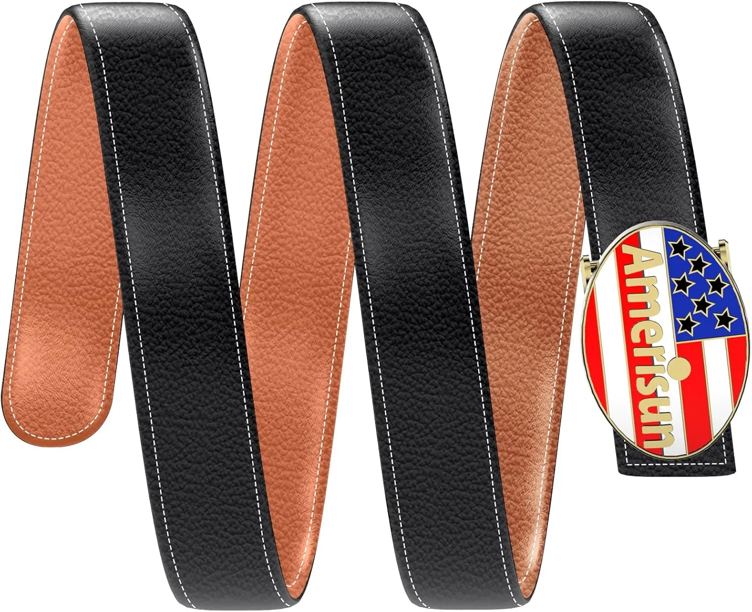 Men's genuine leather belt, made of 100% cowhide, can be paired with business or casual jeans