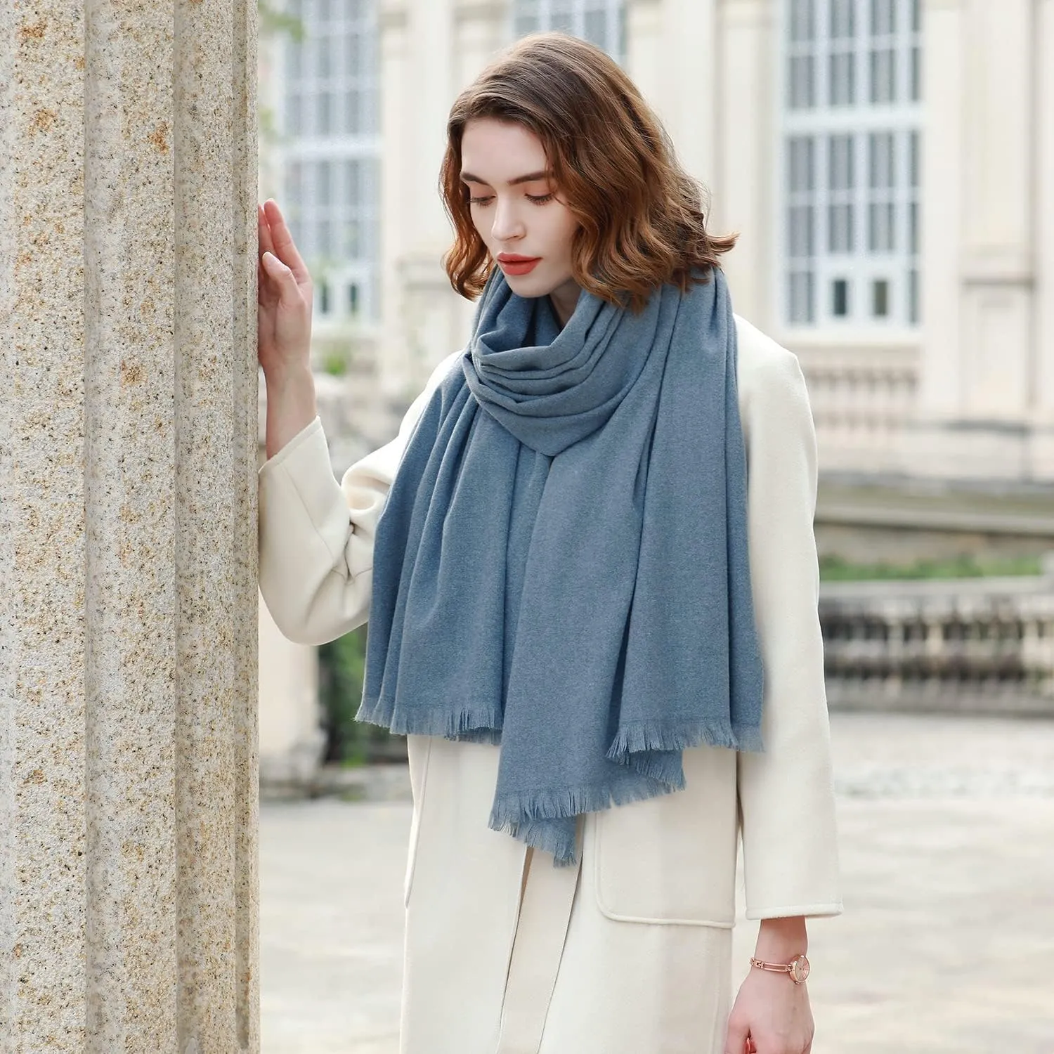 RIIQIICHY Scarfs for Women Pashmina Shawl Wraps for Evening Dresses Women Scarf for Wedding Large Winter Scarves