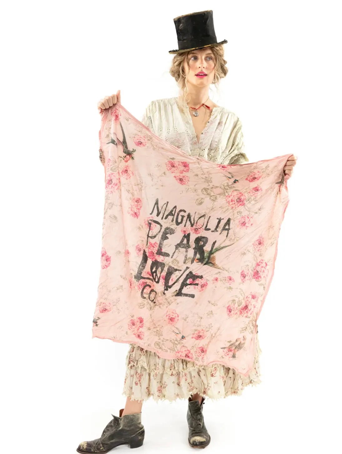 SCARF 124 LOVE CO MNYSP FLORAL BANDANA