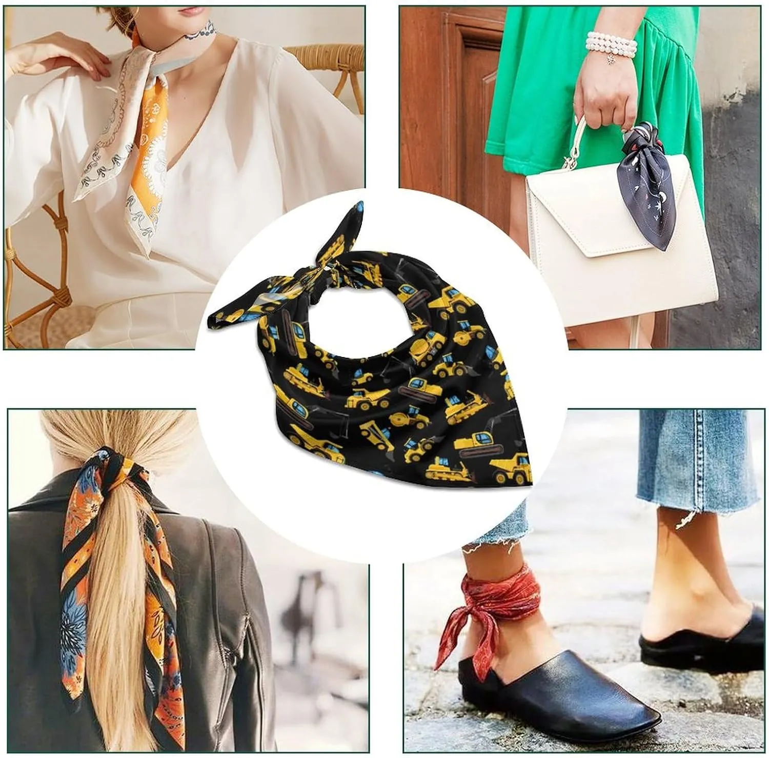 Scarf Neck Scarves Kerchief Neckerchief Headband for Wome