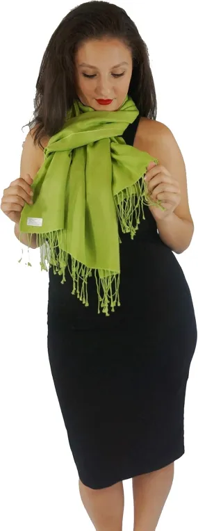 Scarves/wrap/Stole/Shawl in Pashmina from (Lime Green)