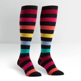 Stretch It Funky Sherbet Multi Stripe Knee High Socks (Unisex)