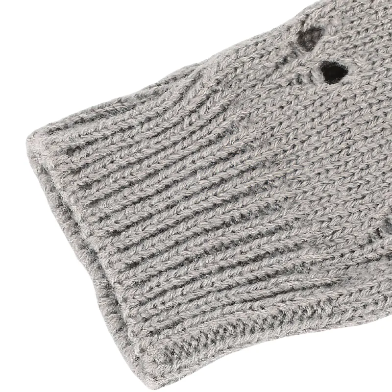 Stylish Women's Warmer Fingerless Gloves / Ladies Knitting Hollow Heart Gloves