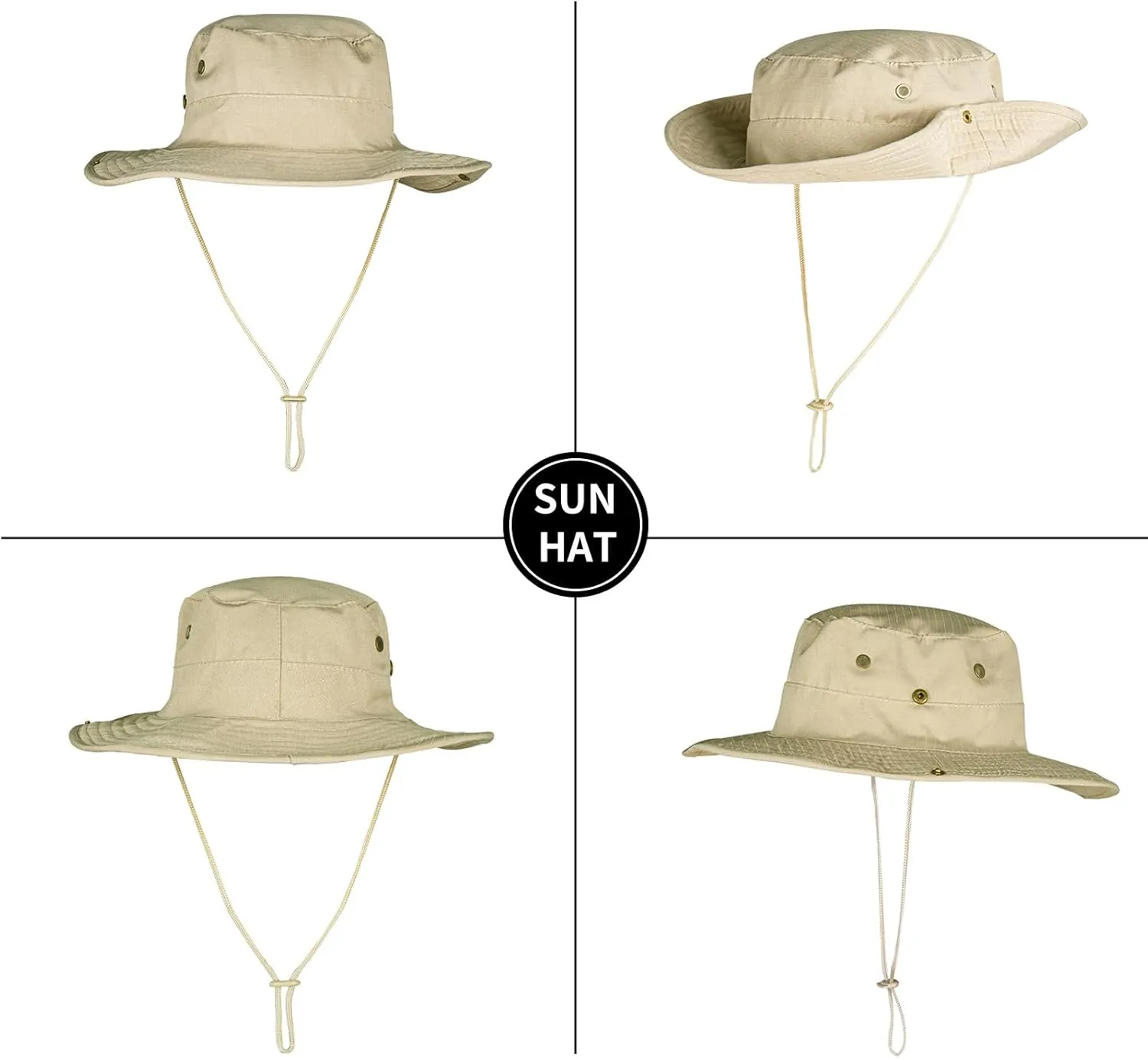 Sun Hats for Men Women Boonie Hat Foldable Fishing Hat UPF 50  Bucket Hat for Fishing Hiking Garden Safari Beach