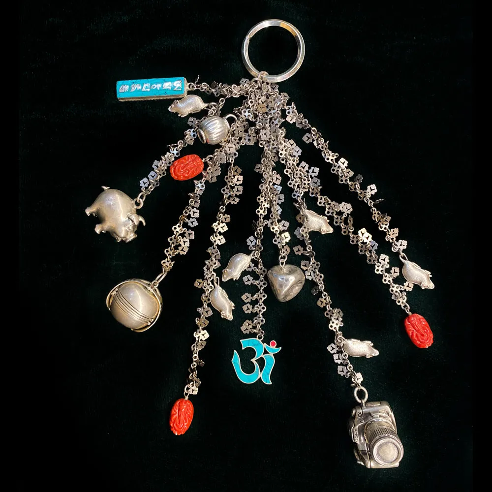 Vibrant Silver Keychain