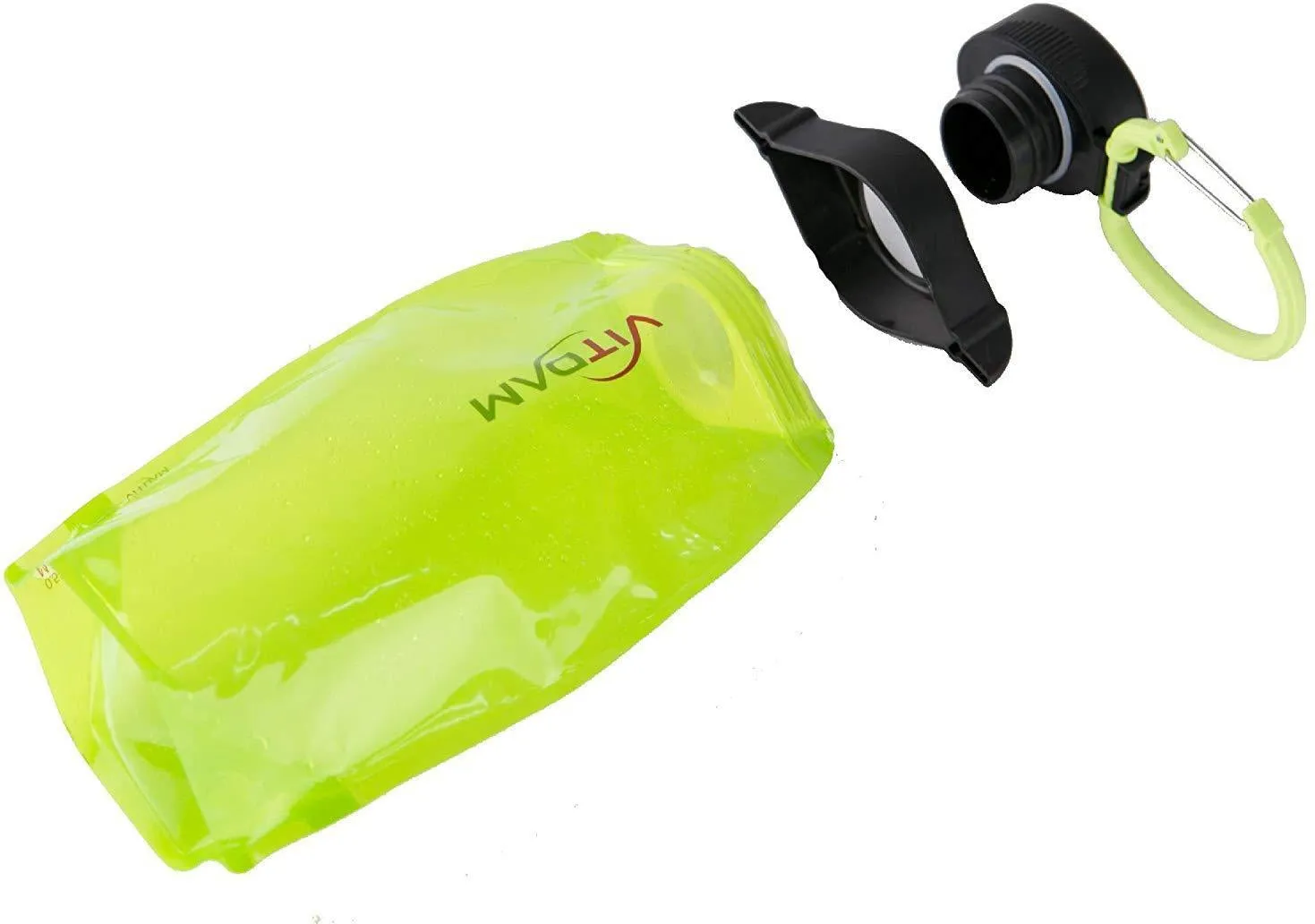 Vitdam Foldable Reusable Water Bottles BPA Free, FDA Approved (Yellow)