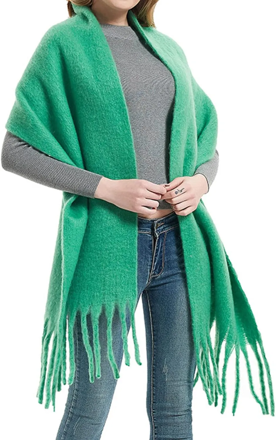 Women's Fashion Long Pashmina Shawl Winter Warm Lattice Large Scarf Blanket Scarfs Colorful for Evening Dress Wedding