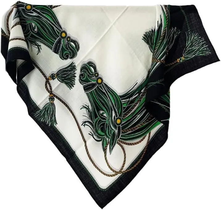 Women's Square Wool Blend Silk Scarf, 33 inches, Double Sides Printed,Luxury Scarf with Gift Box