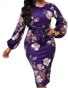 Xinlees Women's Elegant Dresses Sexy Bodycon Long Sleeve Pencil Business Dresses