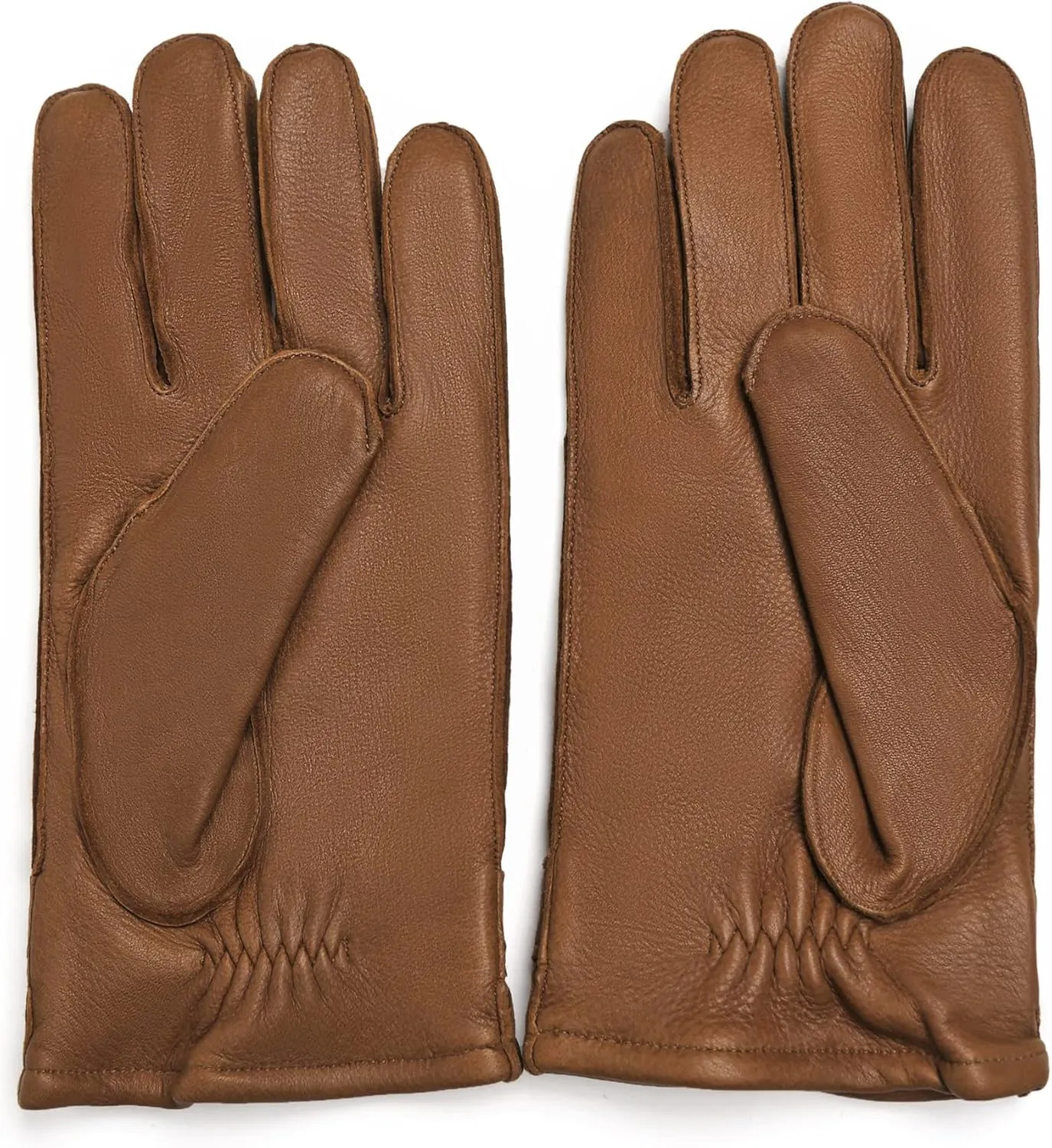 YISEVEN Men's Deerskin Leather Gloves Hand Sewn